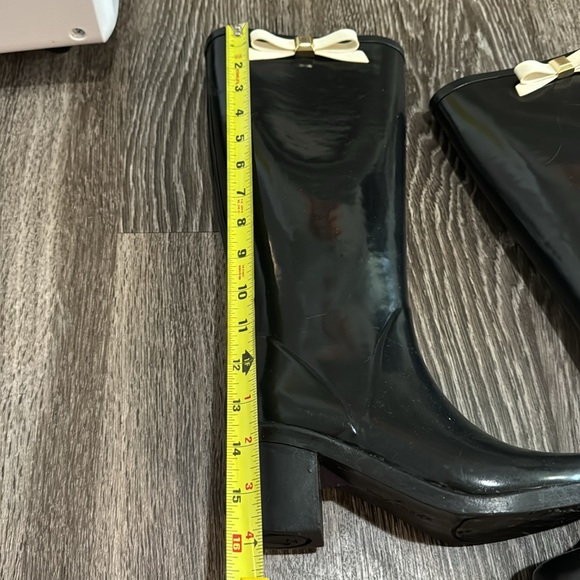 Kate Spade New York Raylan Rain Rubber Bow tall boots size 6 - Picture 6 of 6